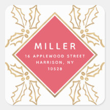 Geo Hand getrokken gouden Hollies vakantie retour 