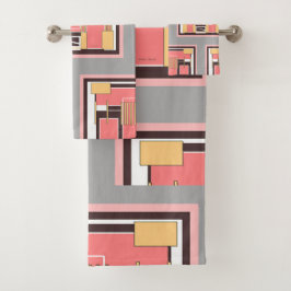Geo-handdoekset midden bad handdoek