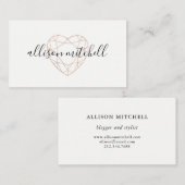 Geo Heart en Typografie Visitekaartje (Voorkant / Achterkant)