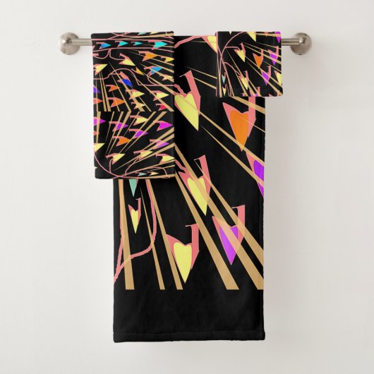 Geo Hearts  Bad Handdoek (Insitu)