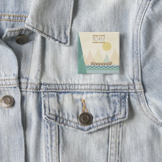 Geo II buitenshuis | Roam Vierkante Button 5,1 Cm (In situ)