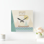 Geo II buitenshuis | Roam Vierkante Klok (Huis)