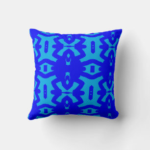 Geo Intertwine Blauw Kussen