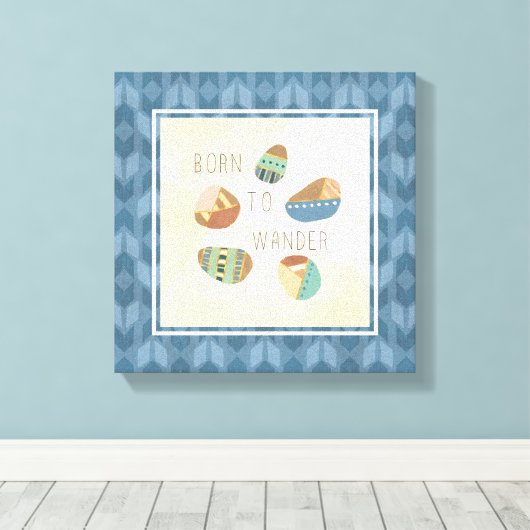 Geo IX buiten | Geboren in Wander Canvas Afdruk (Insitu (Houten vloer))