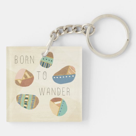 Geo IX buiten | Geboren in Wander Sleutelhanger (Achterkant)