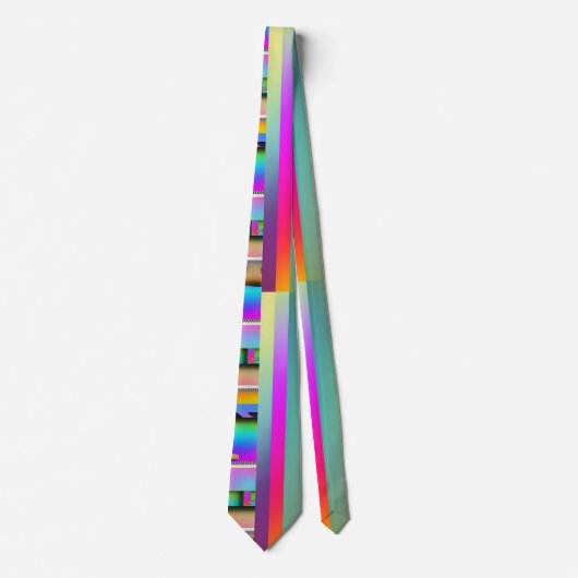 Geo Kleuren Stropdas (Voorkant)