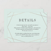 Geo Lijst bruiloft - Enclosure Card Briefkaart (Voorkant / Achterkant)