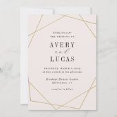 Geo Lijst EDITABLE COLOR Wedding Invitation GEO (Voorkant)