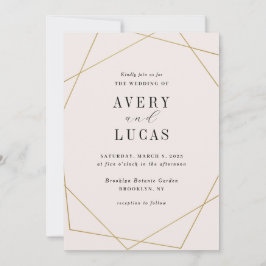 Geo Lijst EDITABLE COLOR Wedding Invitation GEO