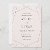 Geo Lijst EDITABLE COLOR Wedding Invitation GEO Bedankkaart (Voorkant)