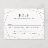 Geo Lijst Wedding RSVP Reply Card Briefkaart (Voorkant)