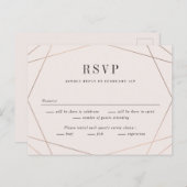 Geo Lijst Wedding RSVP Reply Card Briefkaart (Voorkant / Achterkant)