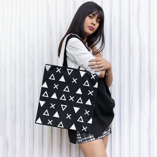Geo Line Triangle Tote Bag