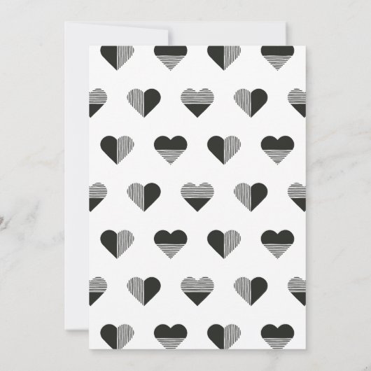 Geo Love Overlay Valentijnsdag Kaart - Black (Achterkant)