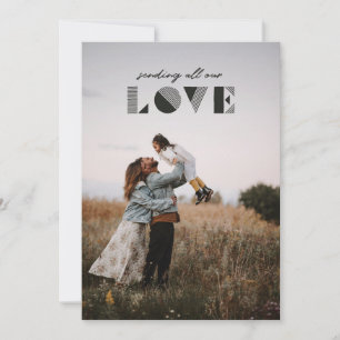 Geo Love Overlay Valentijnsdag Kaart - Black