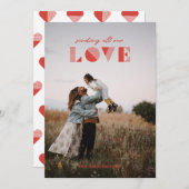 Geo Love Overlay Valentijnsdag Kaart - Red (Voorkant / Achterkant)