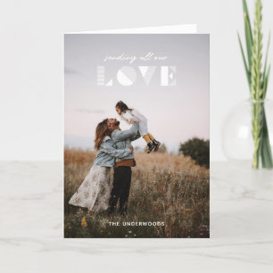 Geo Love Overlay Valentijnsdag Kaart - White