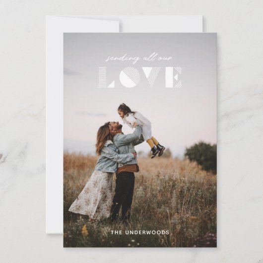 Geo Love Overlay Valentijnsdag Kaart - White (Voorkant)