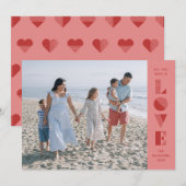 Geo Love Valentijnsdag Fotokaart - Roze Kaart (Voorkant / Achterkant)