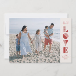 Geo Love Valentijnsdag Photo Card - Cherry Kaart