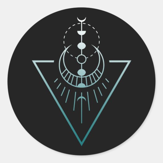 geo maanfmetingen ronde sticker (Voorkant)