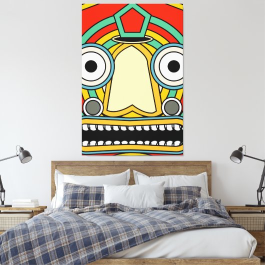 Geo Magnificant Tribal Canvas Afdruk (Insitu (Slaapkamer))