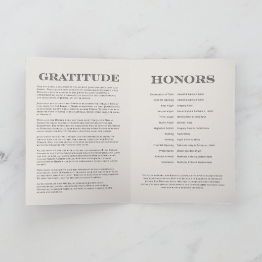 Geo Modern Bar / Bat Mitswa Gevouwen Programma (Binnen)