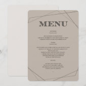 Geo Modern Bar/BBT Mitzvah Menu (Voorkant / Achterkant)