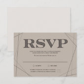 Geo Modern Bar / BBT Mitzvah RSVP-kaart RSVP Kaartje (Voorkant / Achterkant)