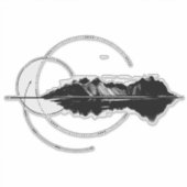 Geo Mountain Sticker (Voorkant)