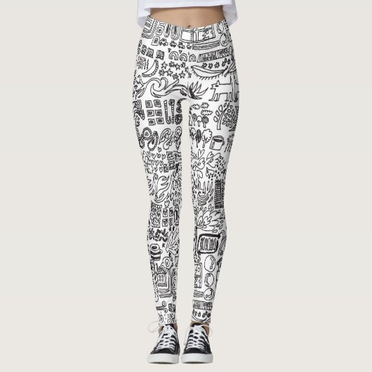 Geo ontwerp abstract patroon. leggings (Voorkant)