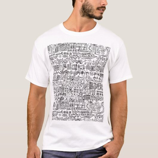 Geo ontwerp abstract patroon. t-shirt (Voorkant)