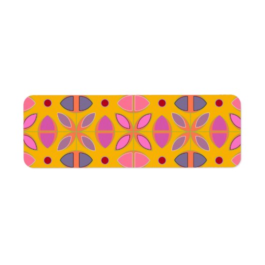 [GEO-OR-1] Schattigee geometrische patronen op sin Etiket (Voorkant)