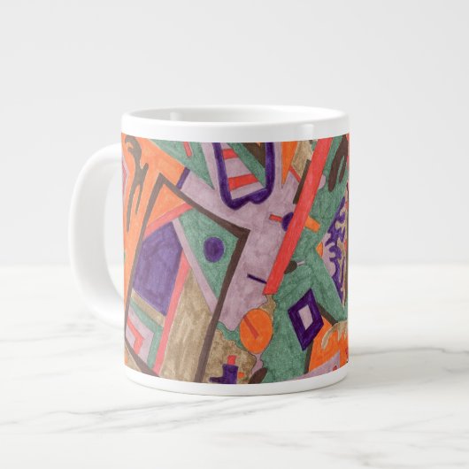 Geo-Organic Pool, Abstract Kunst Grote Koffiekop (Links)
