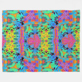 Geo Patroon Chaos Fleece Deken (Voorkant (Horizontaal))