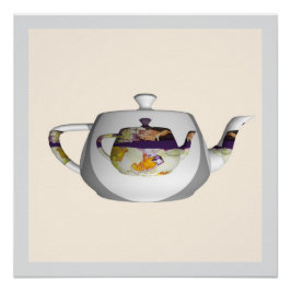 Geo Patroon Dubbele Theepot Perfect Poster