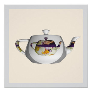 Geo Patroon Dubbele Theepot Perfect Poster