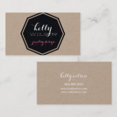 GEO PATTERN EMBLEM logo eco natuurlijke kraft zwar Visitekaartje (Voorkant / Achterkant)