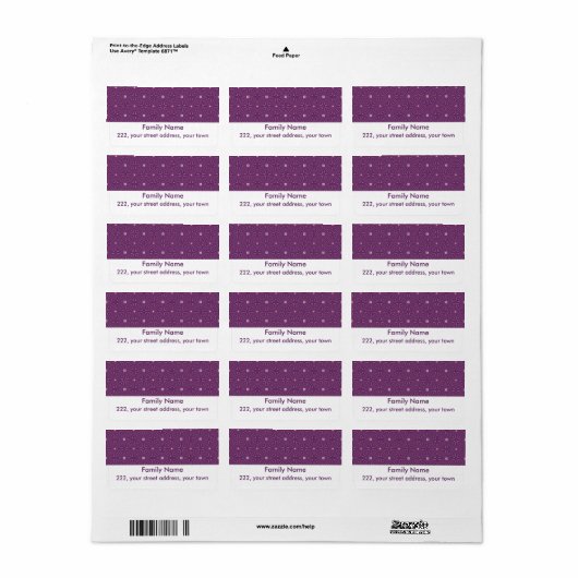 Geo Phlox Etiket (Full Sheet)