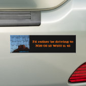 Geo Positionele Bumpersticker (Op auto)