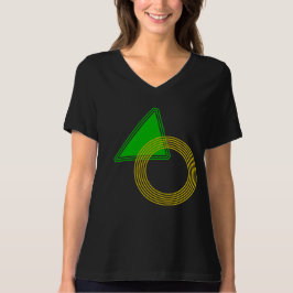 Geo Print Shadow Striped Shapes Graphic T-shirt