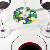 Geo Retro Wijnglaslabel