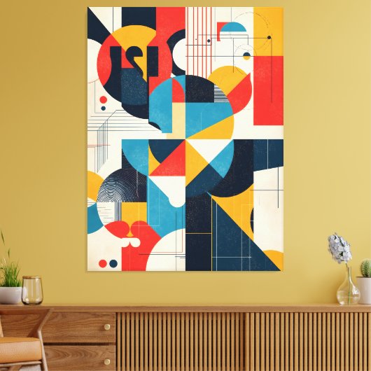 Geo Rhythm Canvas Afdruk (Insitu (Woonkamer))