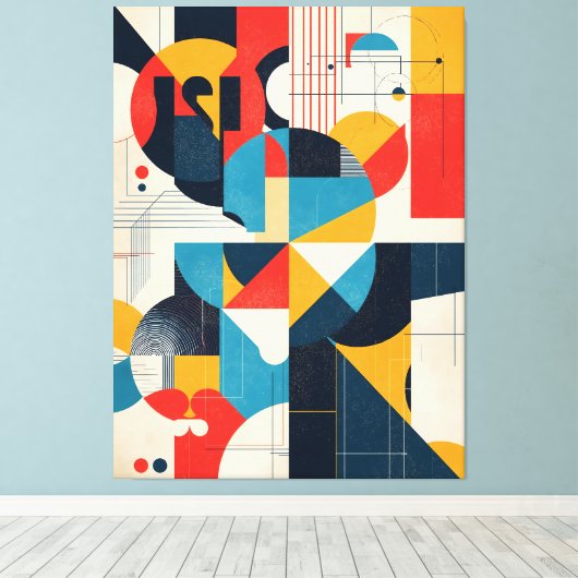 Geo Rhythm Canvas Afdruk (Insitu (Houten vloer))