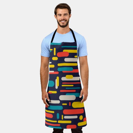 Geo Ronde Rechthoek Schort (Gedragen)