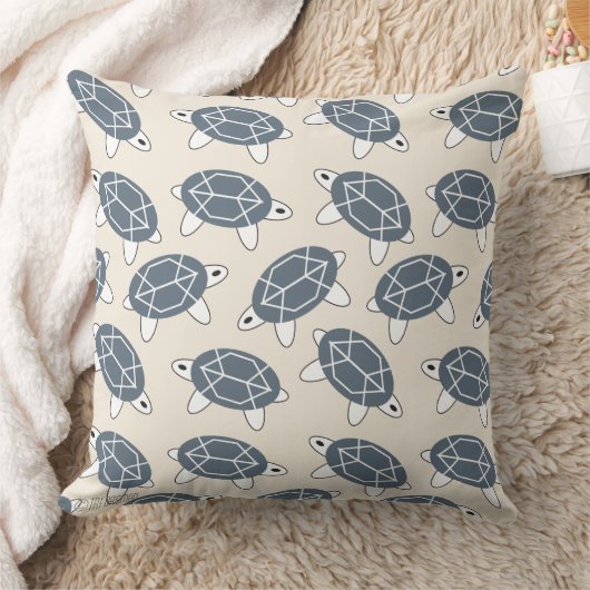 Geo schildpad met geometrisch ontwerp terug kussen (Deken)