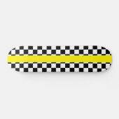 Geo Square Met Gele Streep Skateboard (Horizontaal)
