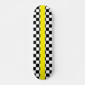 Geo Square Met Gele Streep Skateboard (Voorkant)