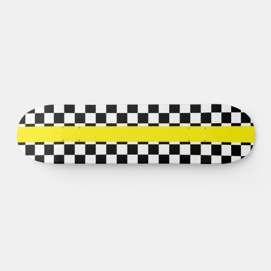 Geo Square With Yellow Stripe  Skateboard (Horizontaal)