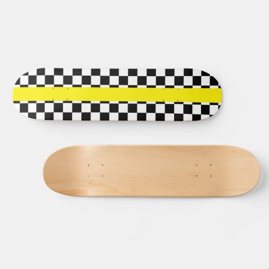 Geo Square With Yellow Stripe  Skateboard (Horizontaal)
